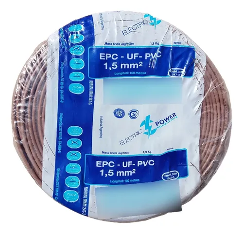 Cable Unipolar 1,5_MARRON x 100 metros