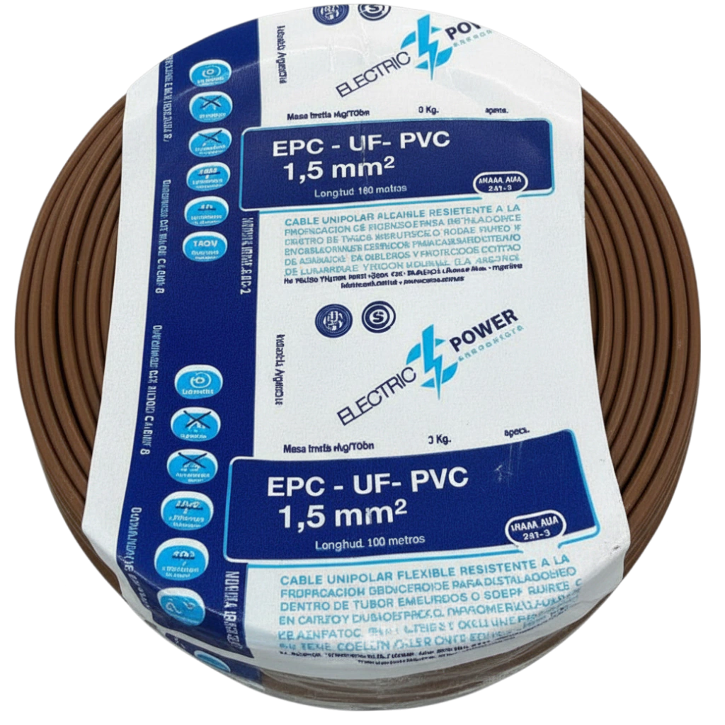 Cable Unipolar 1,5_MARRON x 100 metros