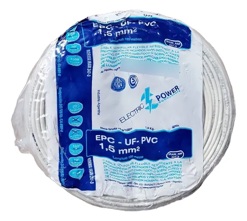 [998824] Cable Unipolar 1,5_BLANCO x 100 metros