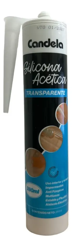 SELLADOR DE SILICONA ACETICO 280G NEGRA (B/24)