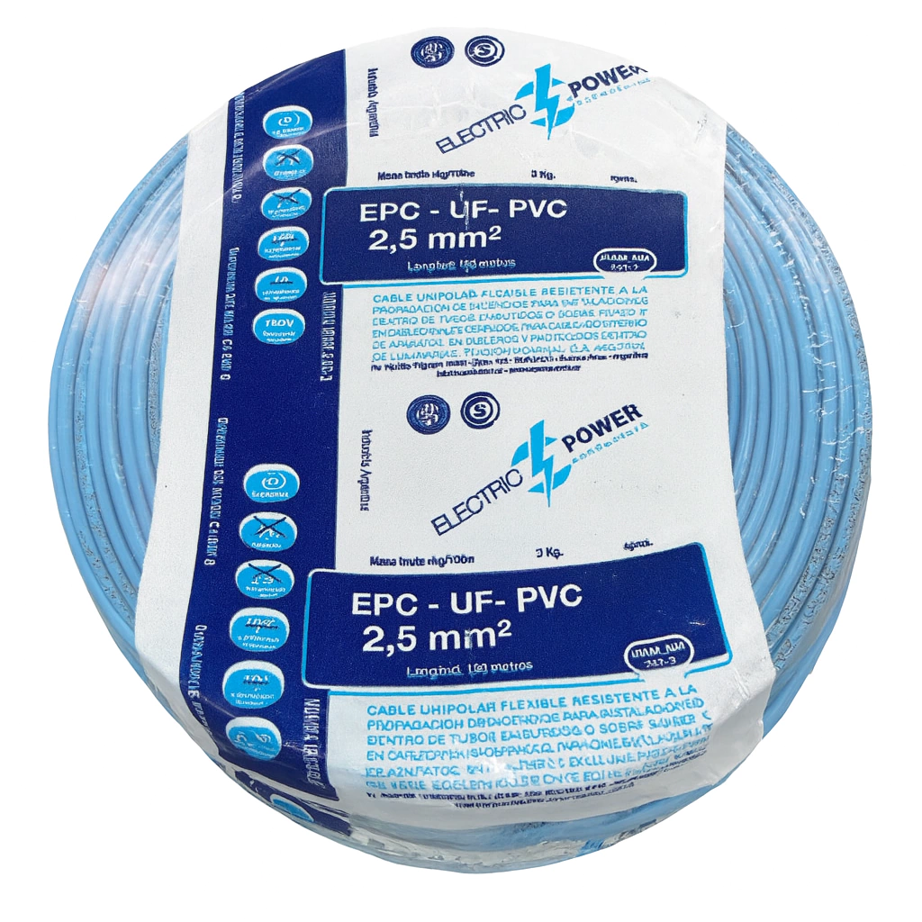 [UNIPOLAR25C] Cable Unipolar 2,5_CELESTE x 100 metros
