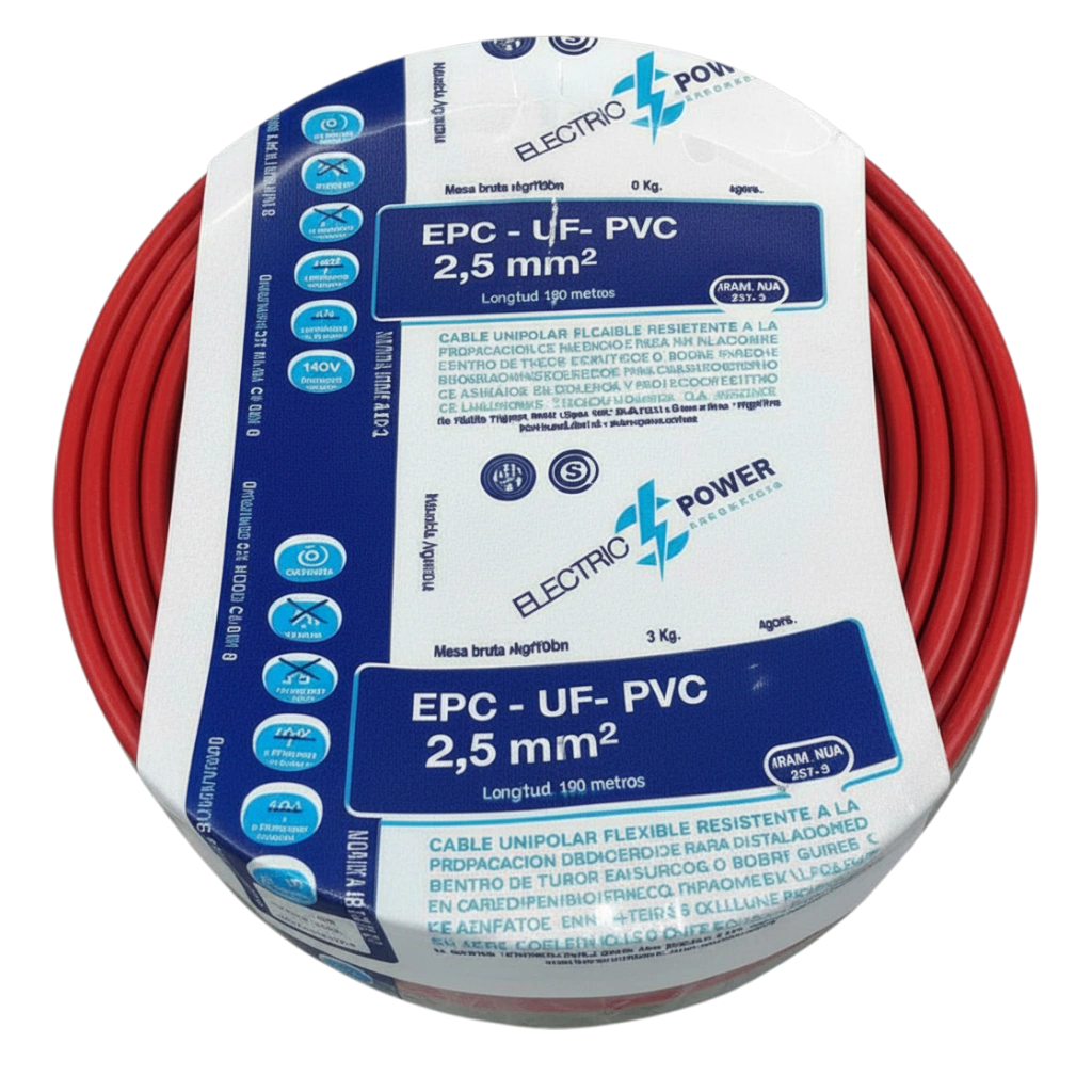Cable Unipolar 2,5_ROJO x 100 metros