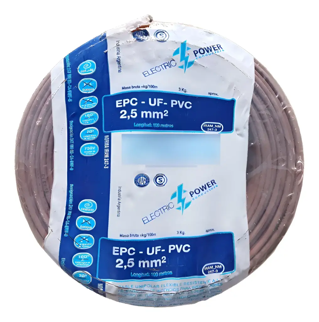 [998807] Cable Unipolar 2,5_MARRON x 100 metros