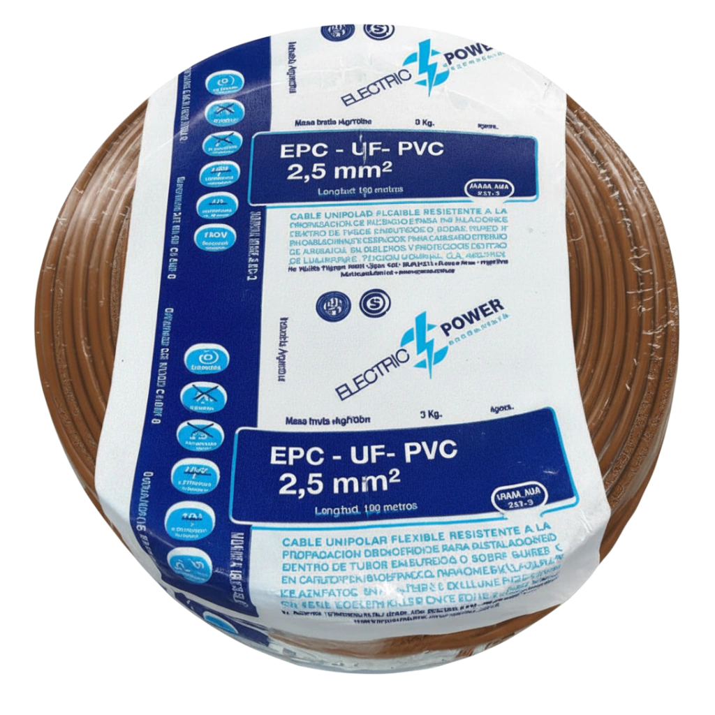 Cable Unipolar 2,5_MARRON x 100 metros